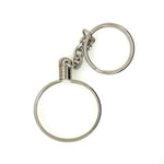Key Tag Coin Holder Cylinder Cap Silver