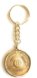 Key Tag Coin Holder Ball Cap Gold