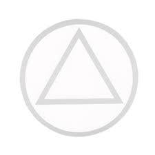 Sticker - Large Cir/Triangle Clear/White