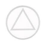 Sticker - Large Cir/Triangle Clear/White