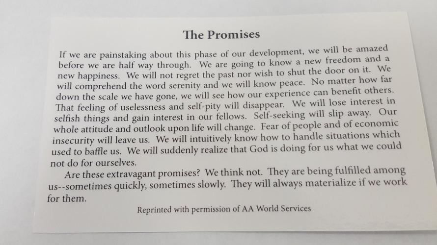 The Promises Card