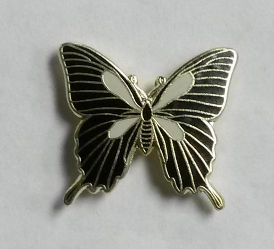 Lapel Pin Butterfly White