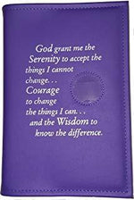 BC02 - Big Book - Purple - Hard Cover W/Coin & Serenity Prayer