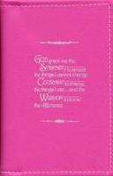 BC07 - Pink - Large Print Big Book W/Serenity Prayer & Coin Holder