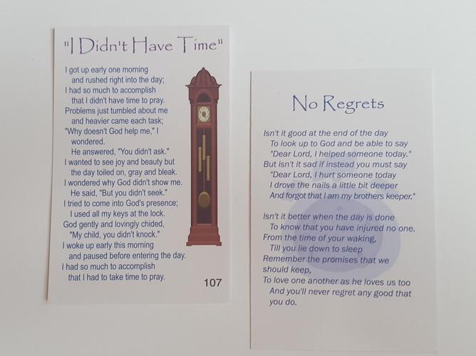 107 - I Didn't Have Time Card