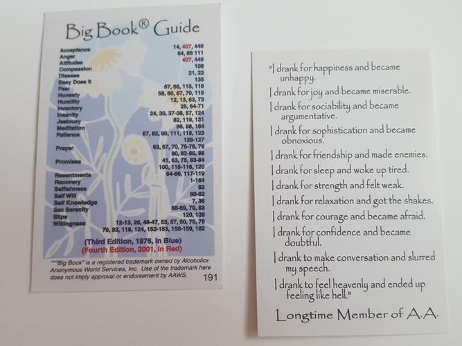 191 - Big Book Guide Card
