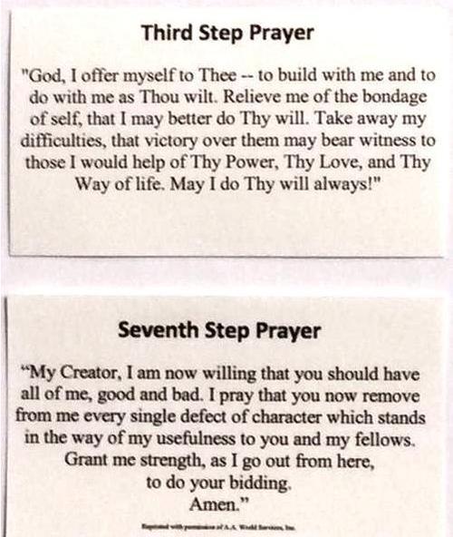 3rd & 7th Step Prayer - Wallet Size