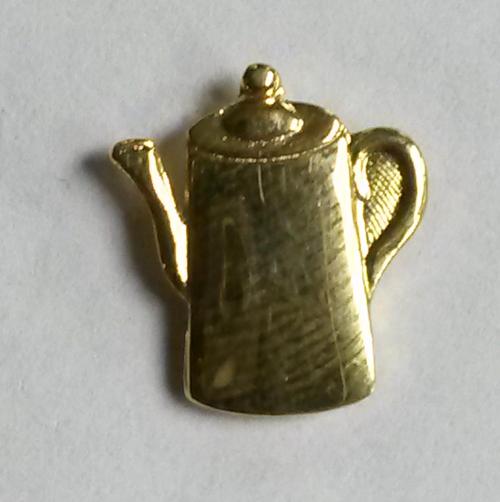 Lapel Pin Coffee Pot Gold
