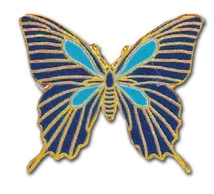 Lapel Pin Butterfly Blue
