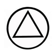 Sticker --   Small Cir/Triangle Black (Clear)