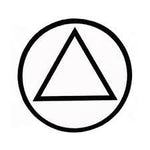 Sticker --   Small Cir/Triangle Black (Clear)