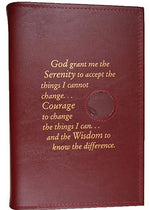 BC02 - Big Book - Burgundy - Hard Cover W/Coin & Serenity Prayer